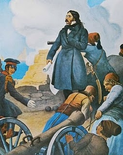 Ο Μαυροκορδάτος διευθύνει την άμυνα στην πρώτη πολιορκία του Μεσολογγίου, πίνακας του Peter Von Hess